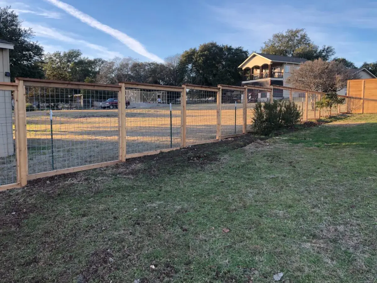 Cedar-frame cattle panel fence